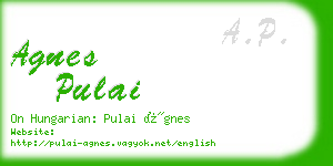 agnes pulai business card